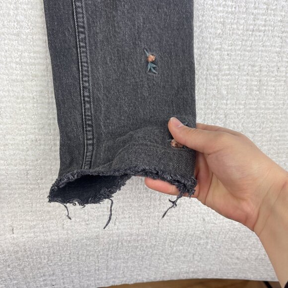 Abercrombie & Fitch Black Floral Embroidered Jeans - Picture 6 of 16